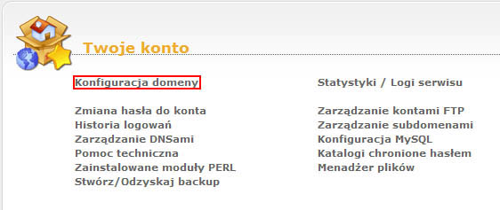 DirectAdmin - konfiguracja domeny DirectAdmin - konfiguracja domeny