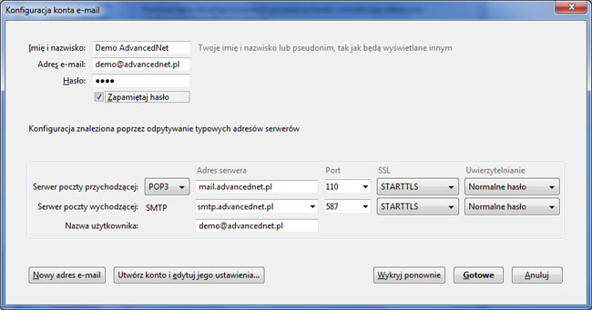 Konfiguracja konta e-mail w Mozilla Thunderbird Konfiguracja konta e-mail w Mozilla Thunderbird