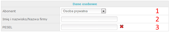 Zamówienie - krok 3 Zamówienie - krok 3